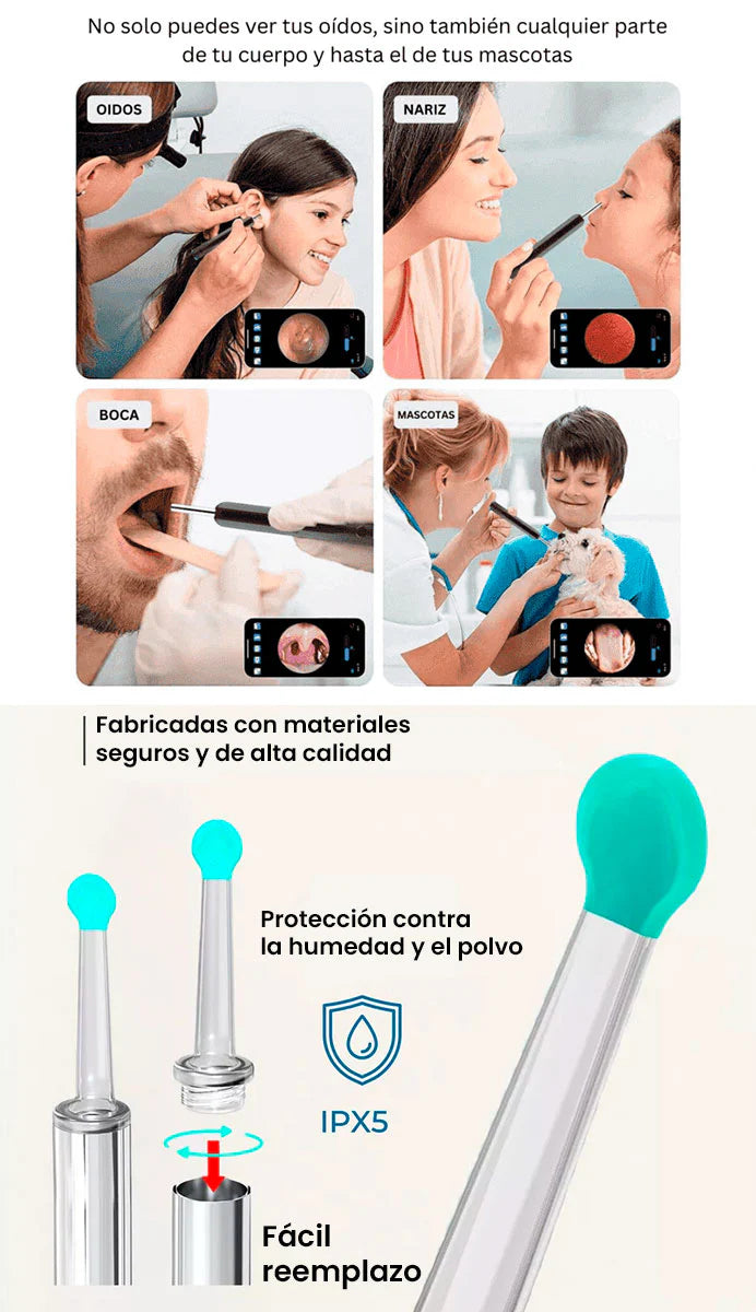 ¡Limpieza de oídos segura y eficaz!