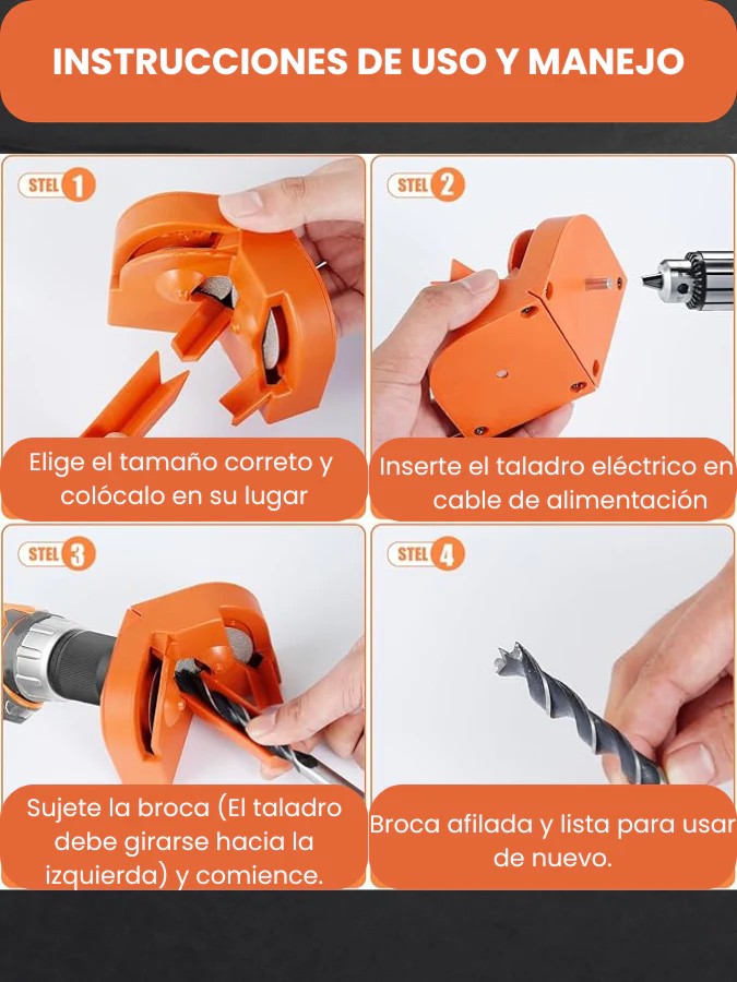 Afilador de Brocas Pro – Compacto, Preciso y Potente