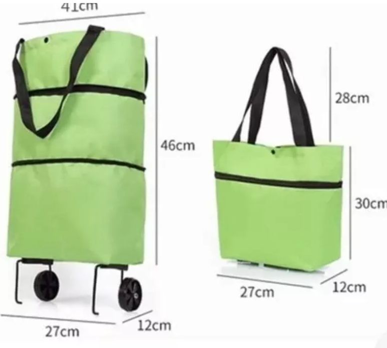 BOLSA PLEGABLE TIPO CARRITO COMPRAS