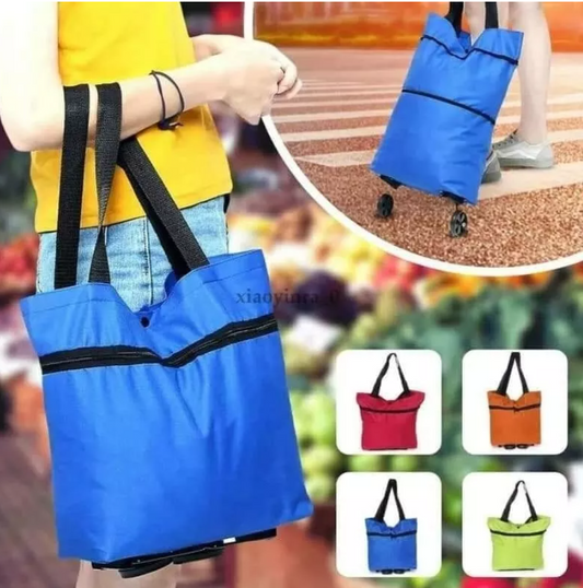 BOLSA PLEGABLE TIPO CARRITO COMPRAS