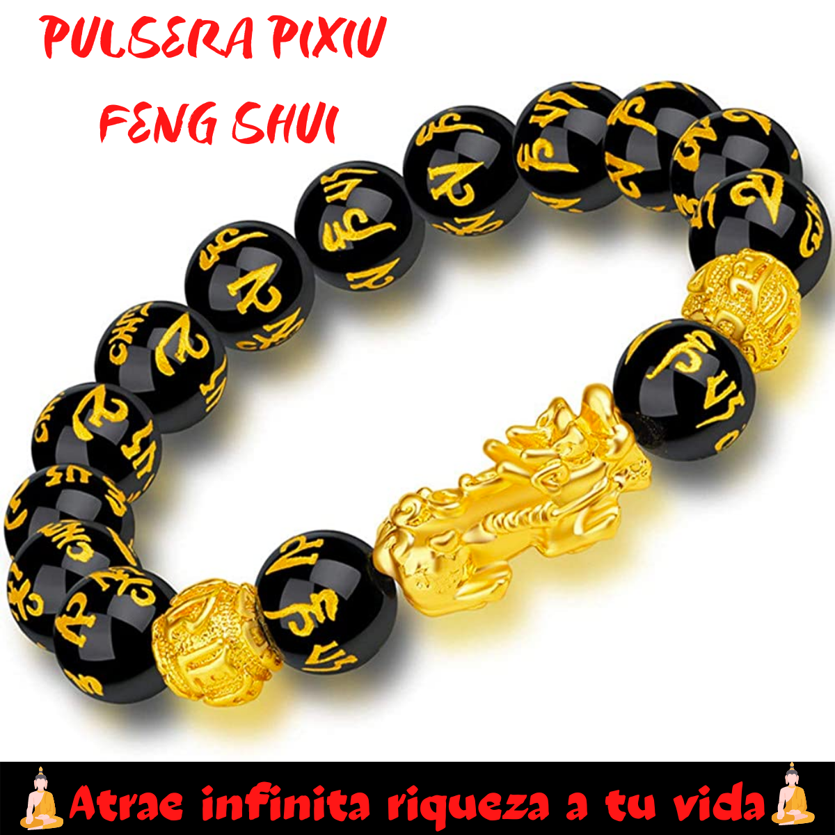 Pulsera Pi xiu Obsidiana Riqueza